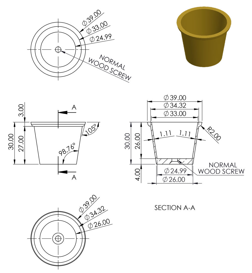 Berkeley Brass Leg Cup