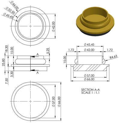 Floor Coasters Antique Brass Finish (Large)