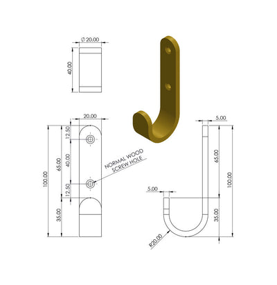 Heritage Brass Hook