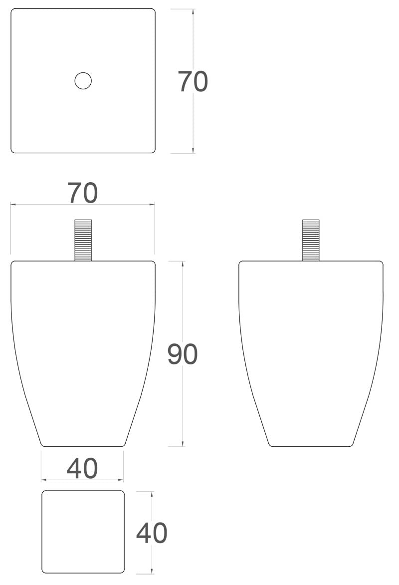 Oaklee Wooden Furniture Legs